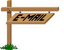 Animazione di una tabella di legno con scritta e-mail che dondola