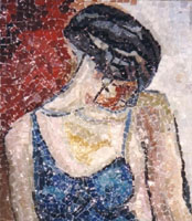 Mosaico raffigurante donna